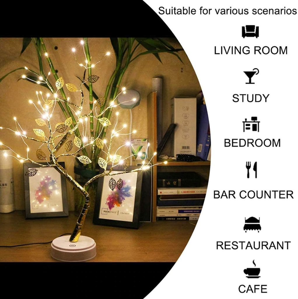 GLOWSERIE Modern Warm Glow LED Decorative Tree Table Lamp view 2