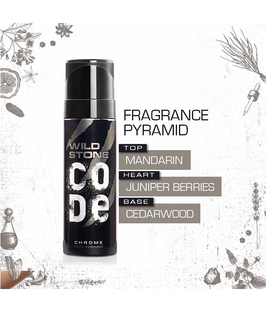 Wild Stone Code Chrome Combo Body Spray - For Men (300 ml, Pack of 2) view 2