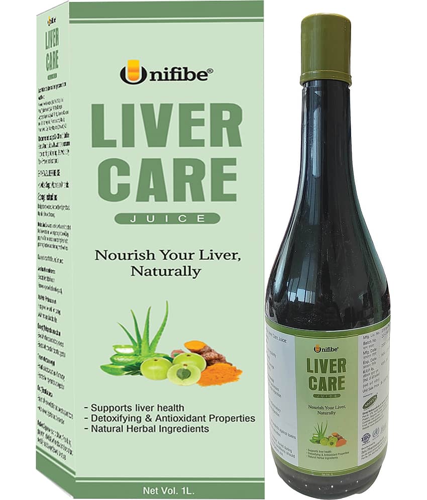 Unifibe Ayurvedic Liver Care Juice 1L – Supports Liver Detox, Fatty Liver Health, Digestion & Metabolism – Enriched with Bhumi Amla, Kalmegh, Turmeric & Aloe Vera – 100% Natural & No Added Sugar