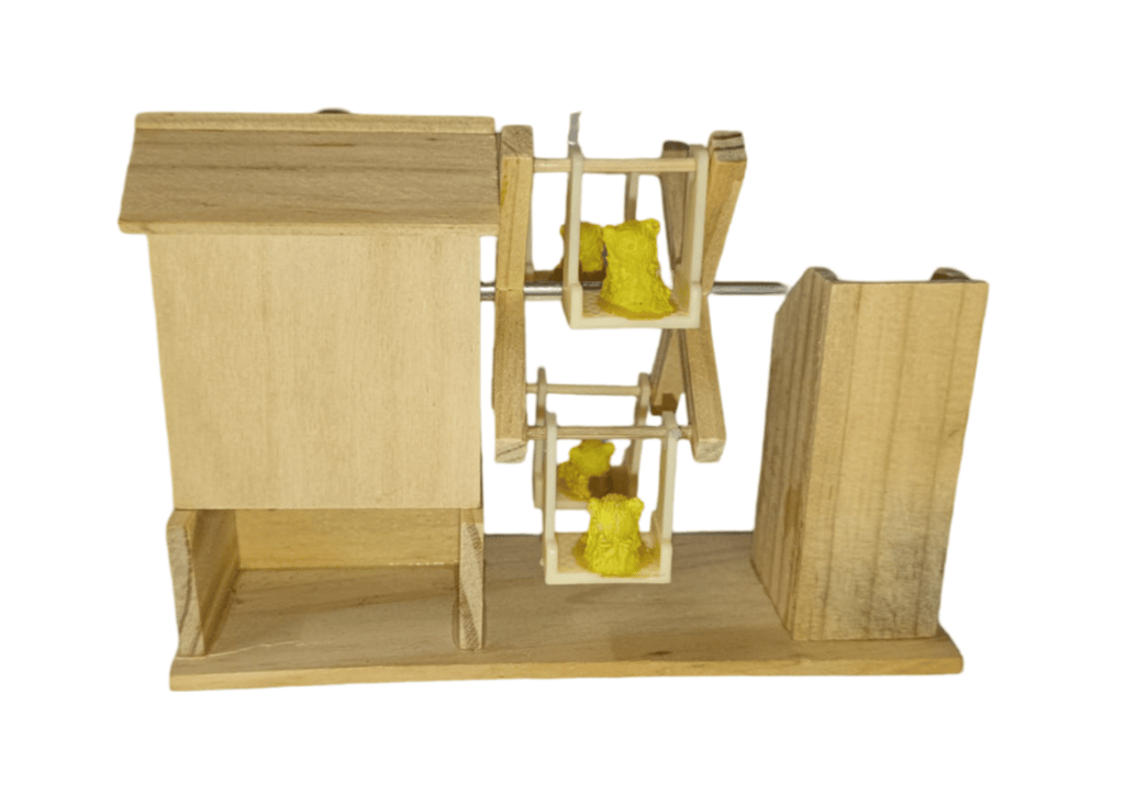 Wooden Ferris Wheel Music Box with Storage Compartment view 2