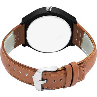 HRV Men's Round Dial Black Strap Analog Watch view 2