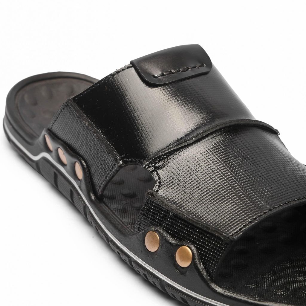 FEATHER LEATHER Genuine Leather Men's Flip-Flops Casual Slippers Daily Use Flip Comfortable Everyday Footwear view 2
