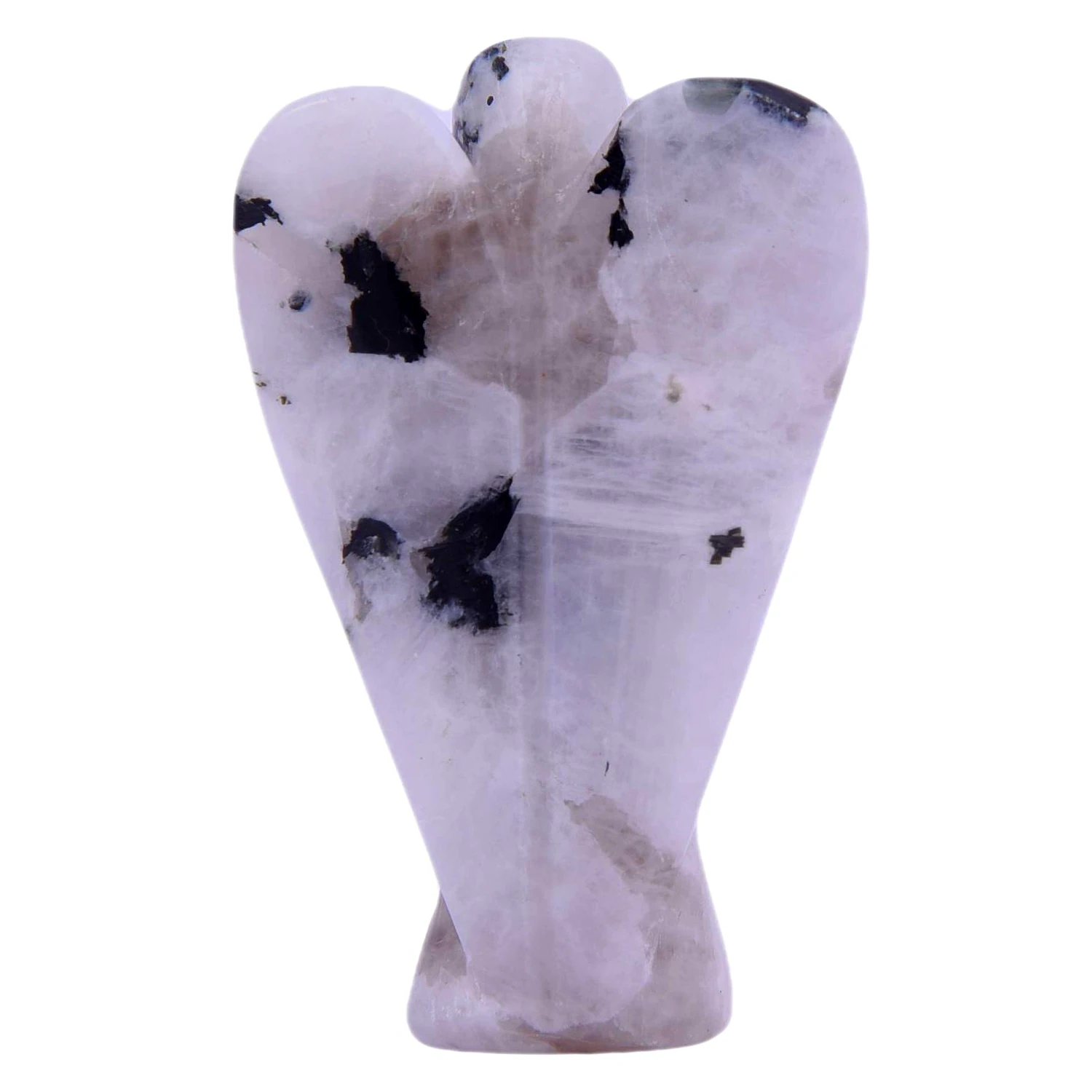 Rainbow Moonstone Angel | Handcarved Statues Figurines Stone of Good Luck - Reiki, Healing Crystal for Physical, Emotional & Spiritual Imbalance | Positive Vibes Energy(KI_65) by Krishna Impex view 2