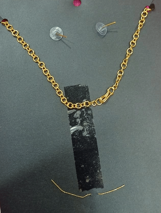 Traditional Indian Gold Plated Kempu Stone Necklace Set with Earrings for Women view 2