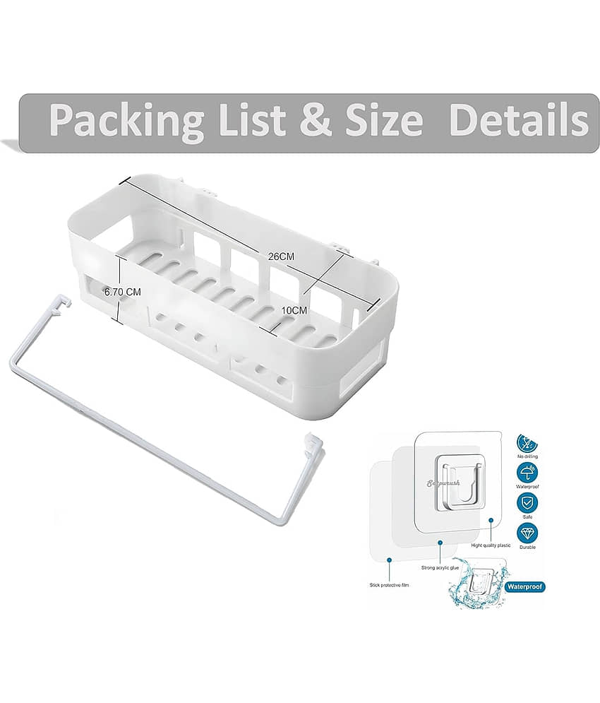 GEEO White Plastic Wall mount Stand ( Pack of 1 ) view 2