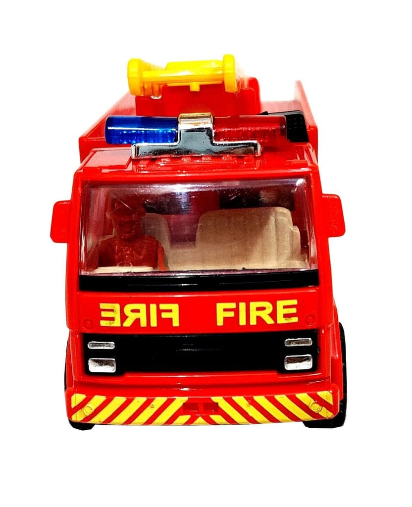 Cube Play Fire Tender Truck Toy Made of Non Toxic Plastic Pull Back Action - No Battery Required, Size Around 15 cm & Weight 100 Grams, with Soft Edges view 2