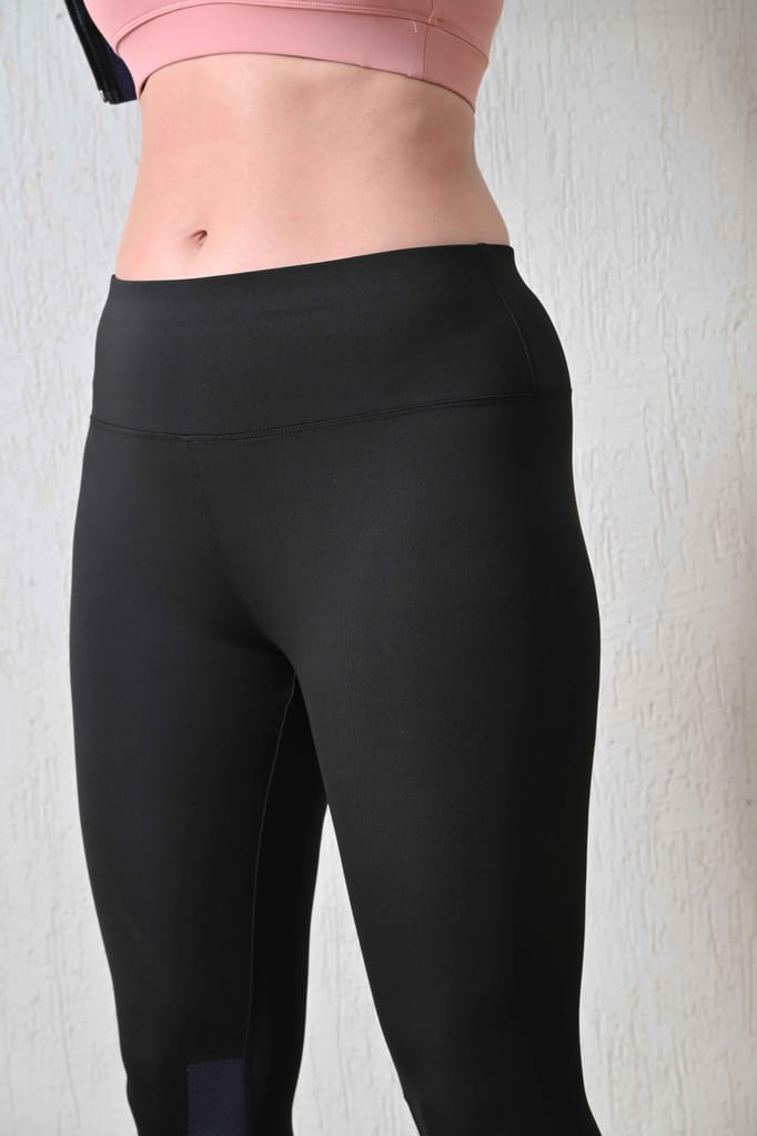 Body Smith Women’s Solid Blue High Waist Active Sports Tights with Side Pocket | Stretchable Gym Leggings for Yoga, Running & Workout | Comfortable & Stylish Fitness Wear view 2