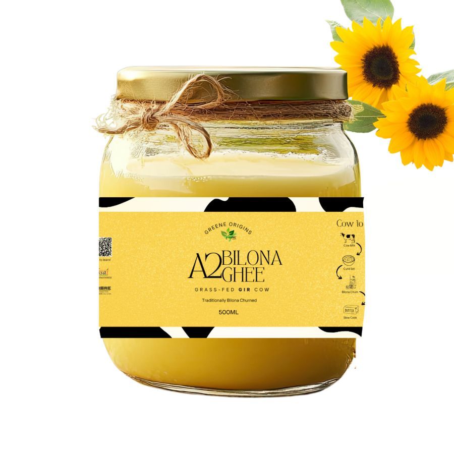 GreeNE Origins A2 Desi Cow Ghee | Traditional Bilona Method | Grass-Fed Gir Cows| Healthy -Ayurvedic | Tested and Verified | Low fatty acids | Supports digestion - 250 gm