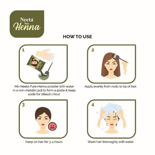 Neeta 100% Pure Natural & Organic Henna For Hair Color & Hair Care 25g (Pack of 10) , Natural Brown view 2