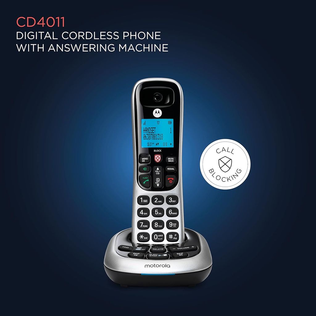 Motorola CD4011 DECT 6.0 Digital Cordless Phone with Answering Machine view 2