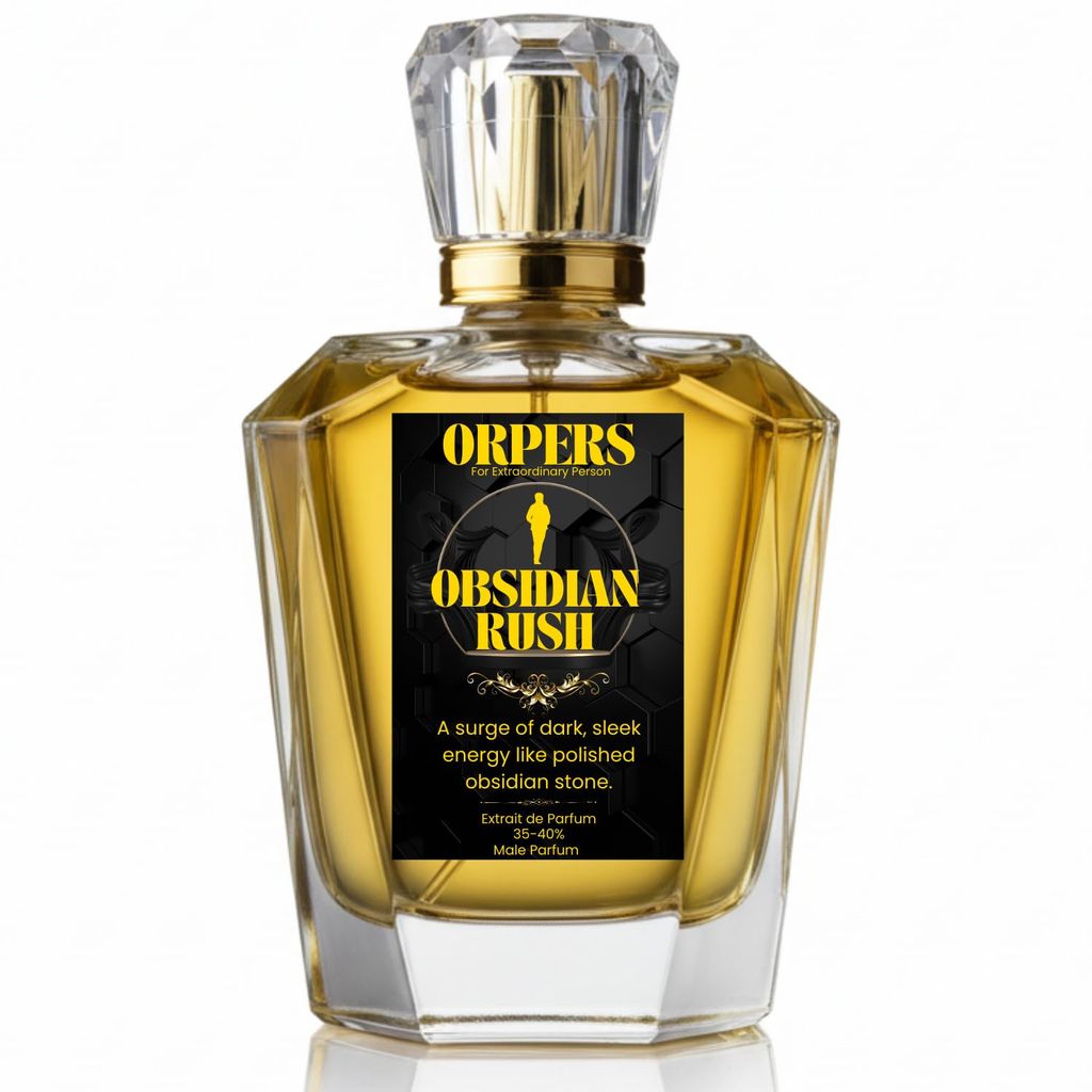 ORPERS Obsidian Rush Eau de Parfum for Men | Citrus Bergamot Amber Musk | Premium Extrait de Parfum | Long Lasting Men's Fragrance