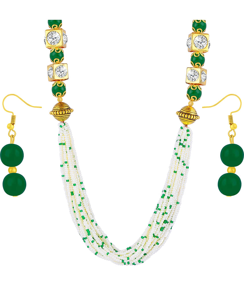 ShreejiHuf Alloy Multi Color Traditional Necklaces Set Long Haram view 2