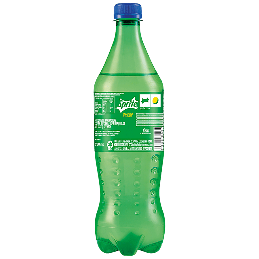 Sprite Soft Drink, Refreshing, 750 Ml Pet Bottle view 2