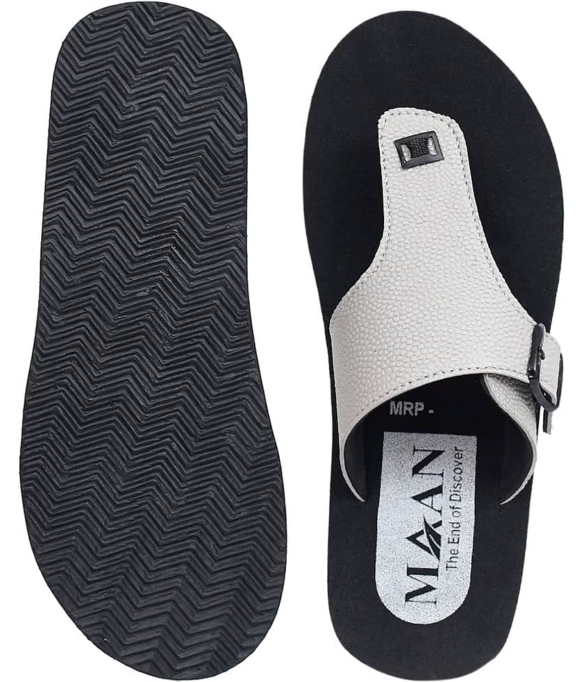 MAAN Grey Men's Thong Flip Flop view 2