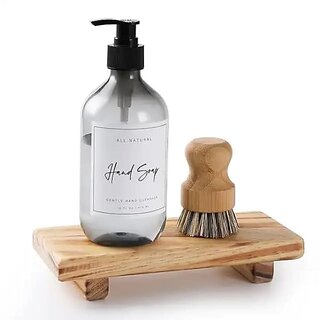 VK HANDICRAFT Wood Riser Soap Stand Wood Pedestal Soap Stand Wooden Riser for Bathroom Stool Indoor Outdoor Plants Stand