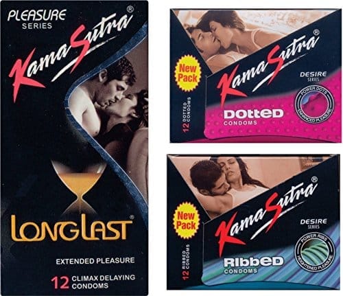 KamaSutra Ribbed, Longlast, Dotted Condom (36S)-Set of 3 view 2
