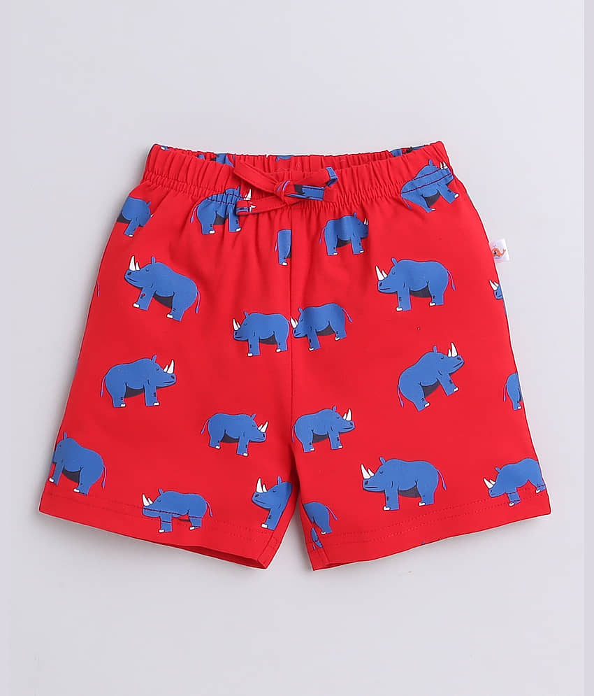 BUMZEE Blue & Red Boys Shorts Pack Of 2 Age - 18-24 Months view 2