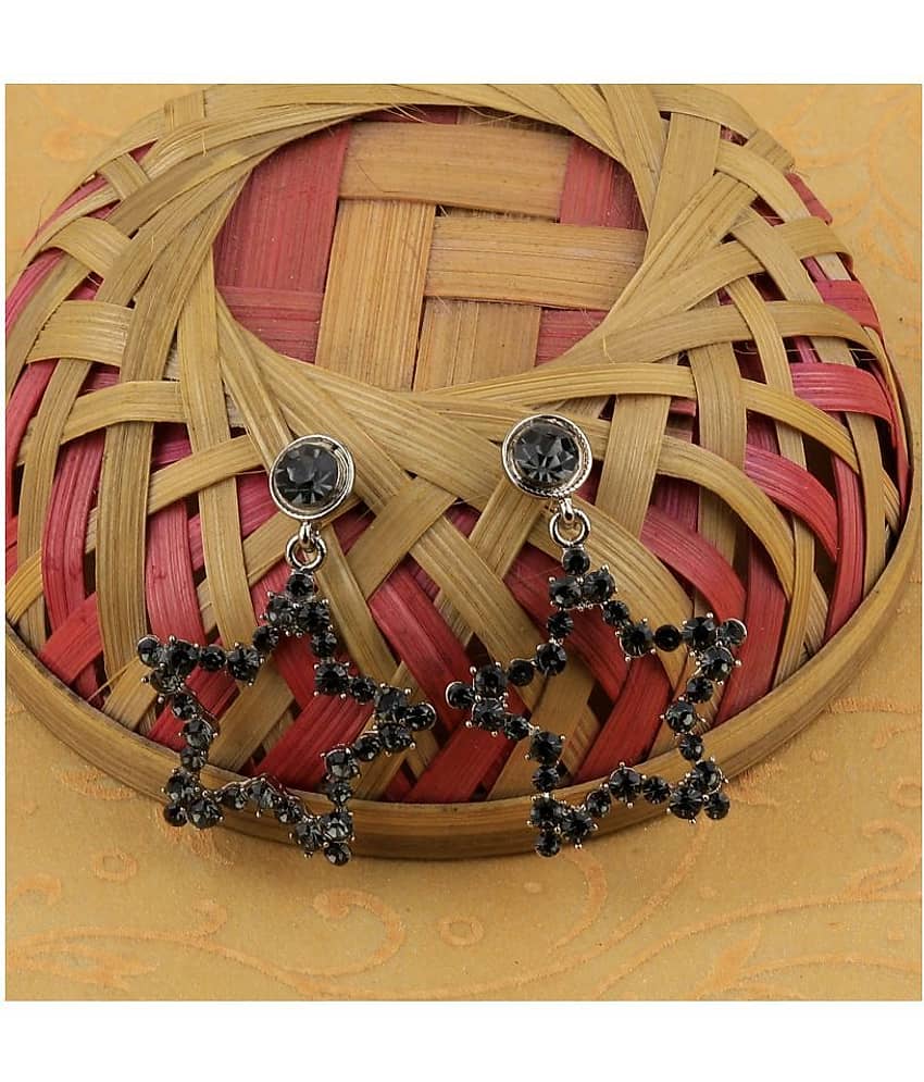 SILVER SHINE Charm Delicated Patry Wear Star Diamond Dangle Earring For Women Girl view 2