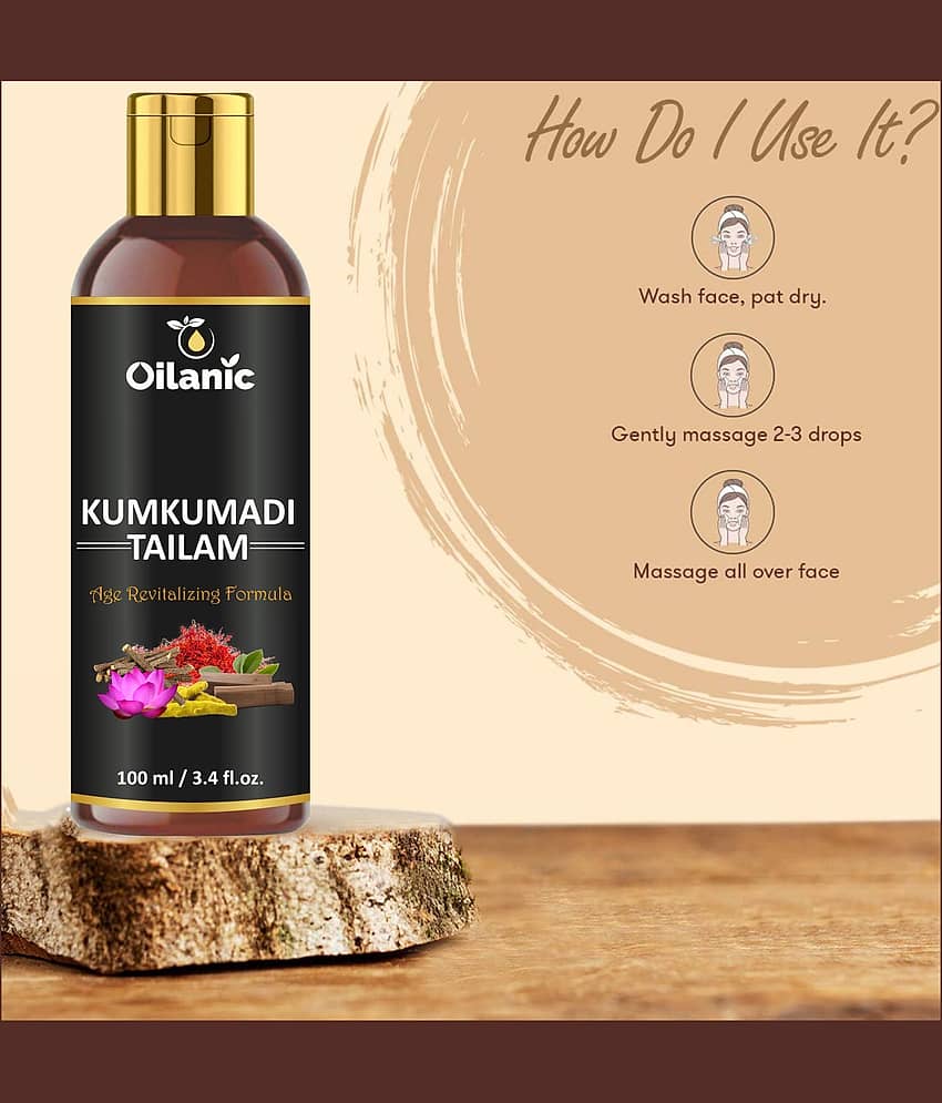 Oilanic Kumkumadi Tailam For Glowing & Radiant Skin Face Serum 200 mL Pack of 2 view 2