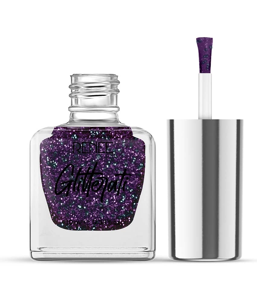 GLITTERATI NAIL PAINT- STARRY PURPLE 10ML view 2