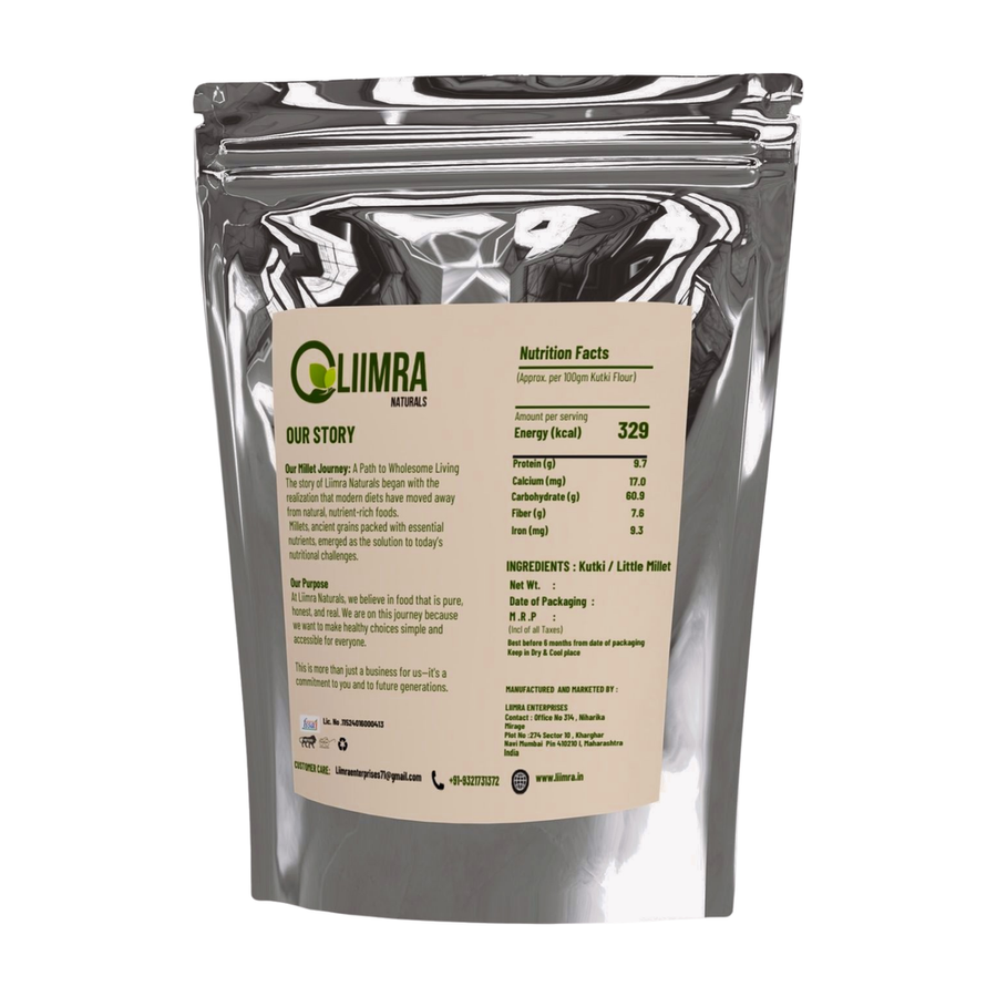 Liimra Naturals Millet Kutki Flour - High Fiber, Protein-Packed, Low GI, Gluten-Free Carbohydrate Replacement, 100% Chakki Fresh Flour (Pack of 2 X 250 Gram Each) - 500 gm view 2