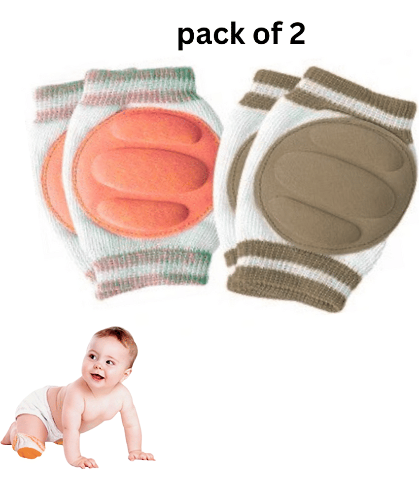 BBYARAJ Multicolor Cotton Baby Knee Pad ( Pair of 2 )
