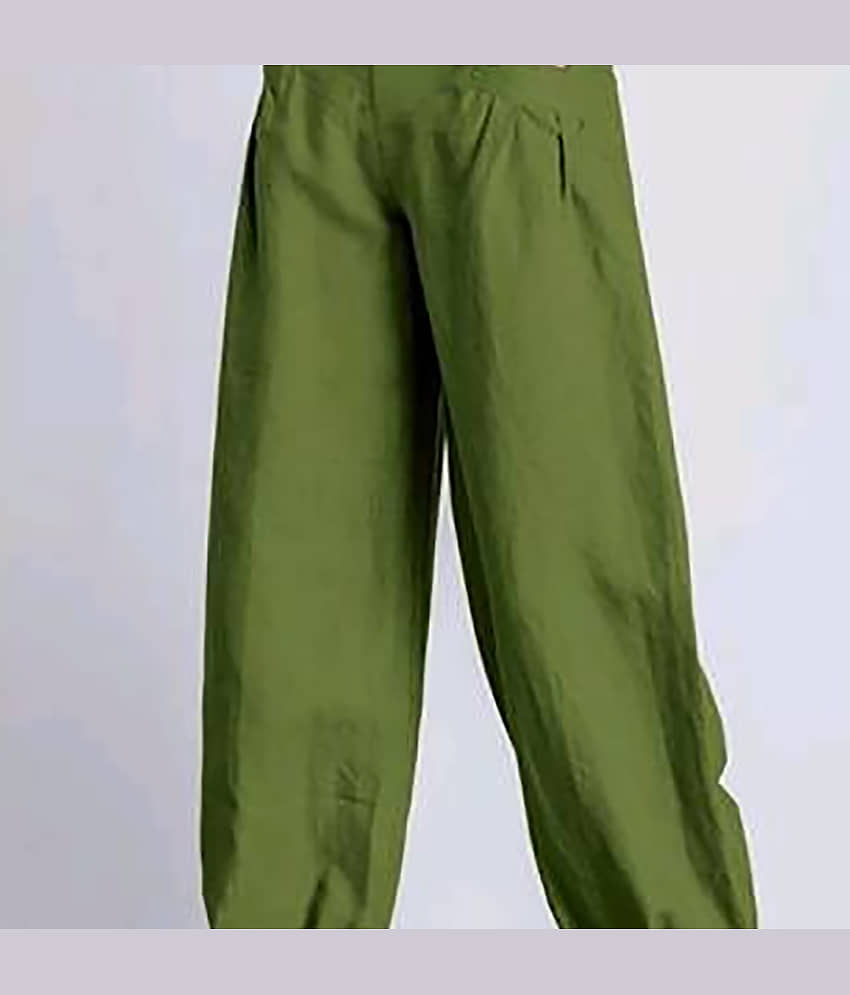 OuterWear Pack of 1 Cotton Blend Regular Women's Casual Pants ( Beige ) view 2
