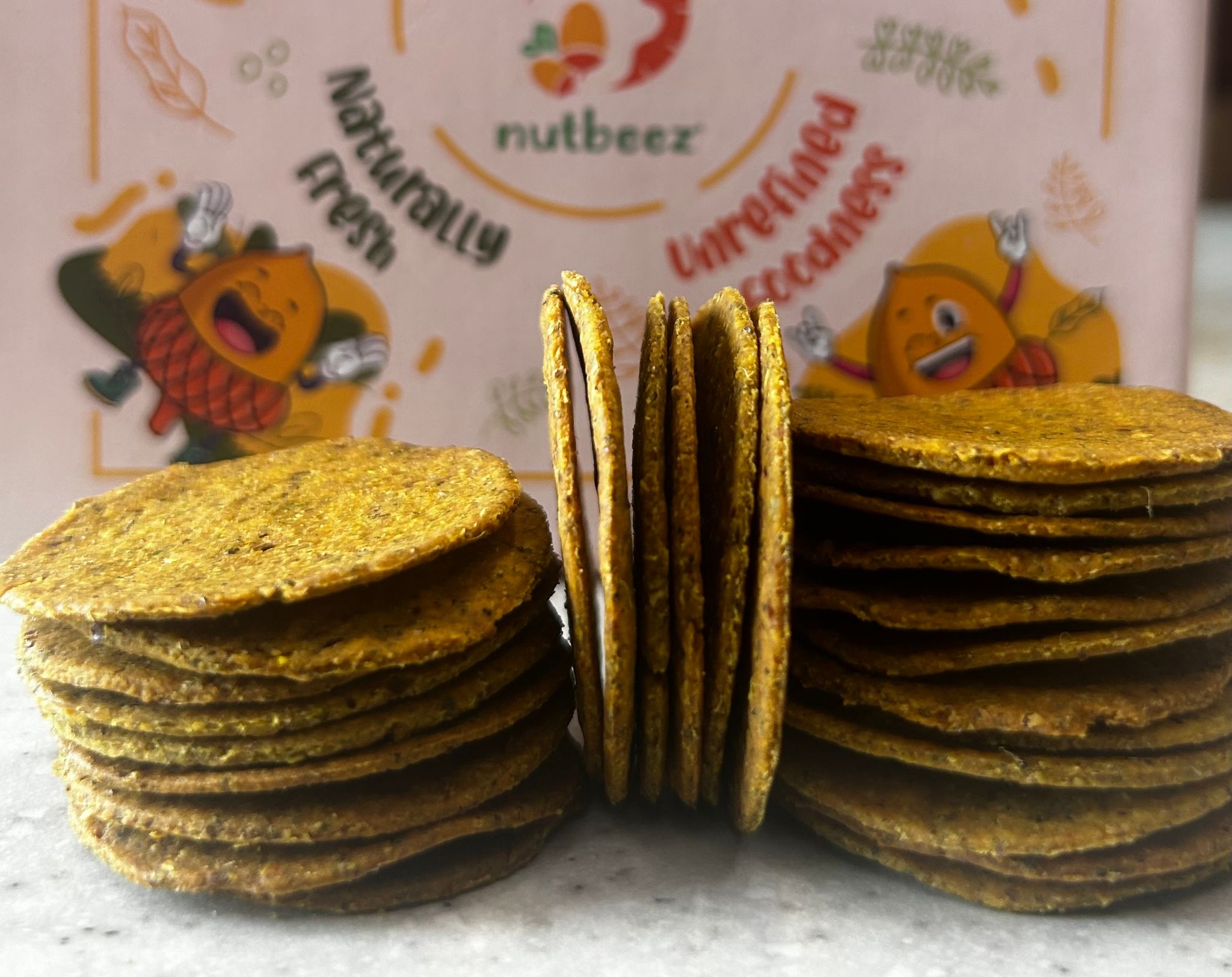 Chatpate Crunchers | Pack of 2| Handmade and Baked|Protein Rich| Clean Guilt free Snacks | Power of 5 Seeds| Goodness of Besan and Spices | No Maida | No Palm Oil| No Preservatives |100 grams in each box| Protien Rich view 2