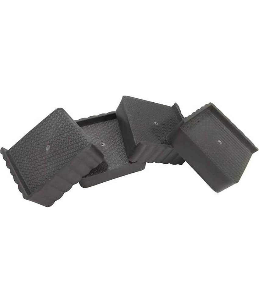 VARNIRAJ Import & Export Plastic Stand for Almirah, Wardrobe, Refrigerator (Grey Black) -Set of 4-Pieces view 2