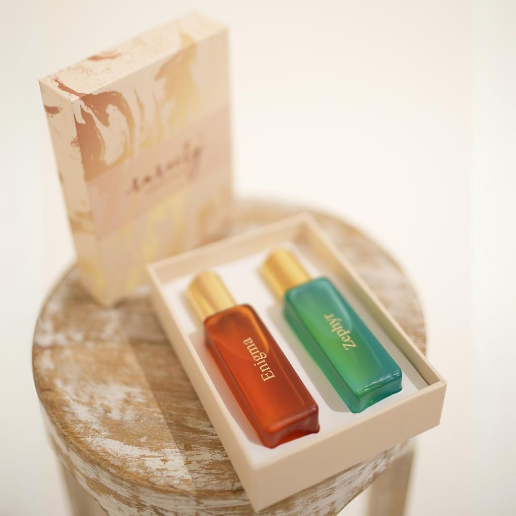 Rareity Rakhi Gift Hamper for Brother and Sister | Enigma &. Zephyr Perfume Combo Pack 30ml Each | Get any 2 Hand Crochet Rakhi Free view 2