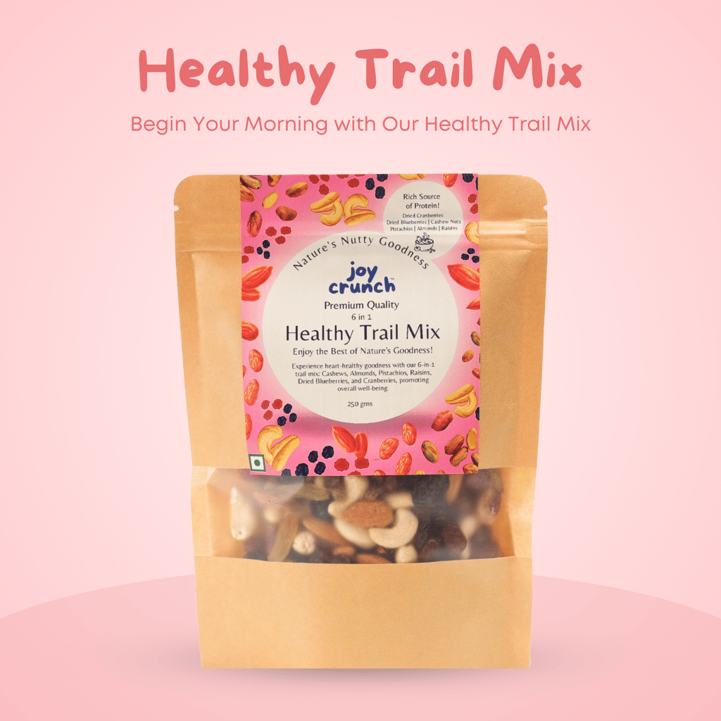 Joy Crunch Mixed Dry Fruits | Healthy Trail Mix 500g | 6 in 1 Nuts and Berries Mix | Premium Dry Fruits and Nuts | Containing Almonds, Cashew Nuts, Pistachios, Raisins, Blueberries & Cranberries view 2