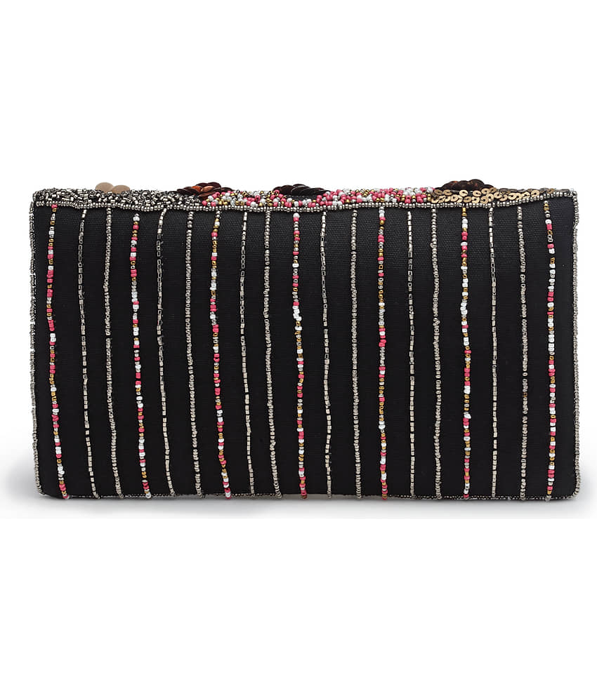 Anekaant Sling Bag Canvas Set of 1 ( Black ) view 2