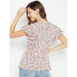 PURYS Women Multicolor Printed Regular Top view 2