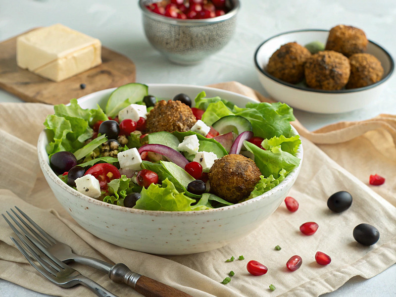 Greek falafel salad