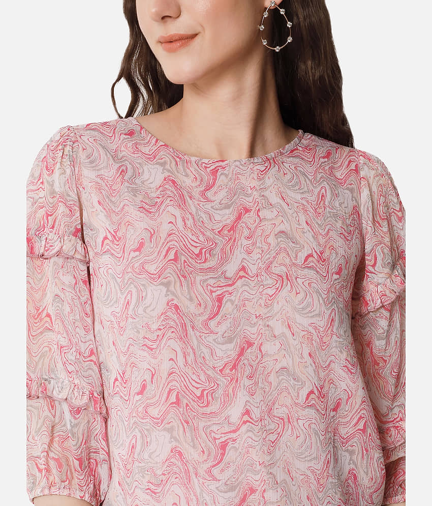 ALL WAYS YOU Women's Georgette Regular Top ( Pink ) view 2