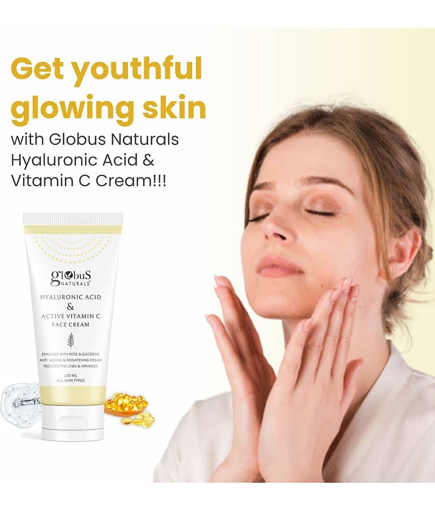 Globus Naturals Hyaluronic Acid & Vitamin C Face Cream, 100ml view 2