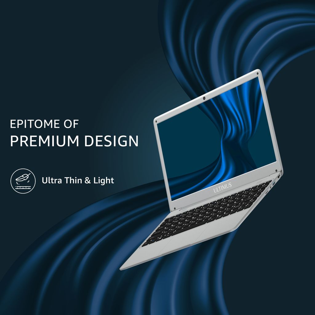 FUTOPIA ULTIMUS Elite 10th Gen intel core i5 8 GB RAM/ 512GB SSD, 14.1-inch (35.8 cm) FHD IPS Display Type-C Port Win 11 Home Cloud Silver 1.30 Kg RJ45 Port Thin & Light NU14U3INF56BN-CS view 2