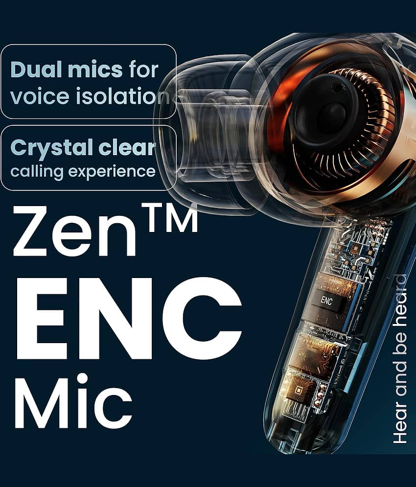 Life Like Z40 With 60H Playtime, Fast Charging, ENC Mic, 10 mm Rich Bass Drivers,Bluetooth 5.3 Ear Buds TWS - Brown view 2