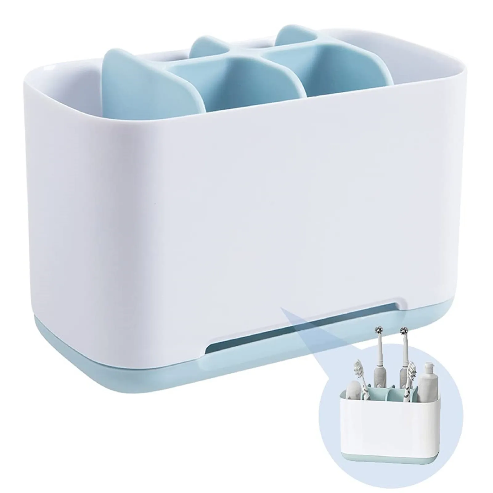 Toothbrush Stand, Multipurpose Toothbrush Holder for Bathroom and Wash Basin, Tooth Brush Stand Storage for Toothbrush view 2