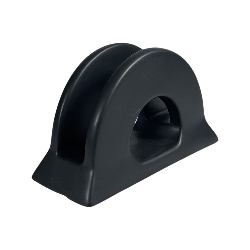 Ceramic Dining Matte Black Handmade Ceramic Napkin Holder for Dining Table view 2