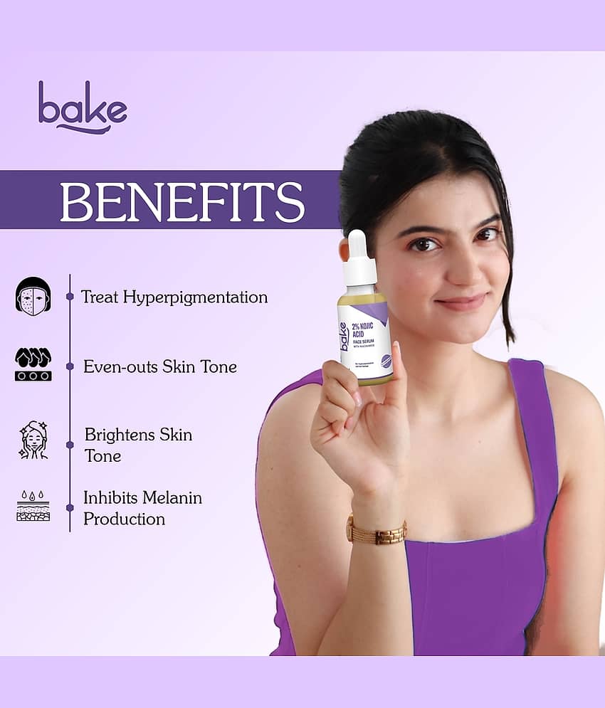 BAKE Face Serum Kojic Acid Pigmentation Reducing For All Skin Type ( Pack of 1 ) view 2