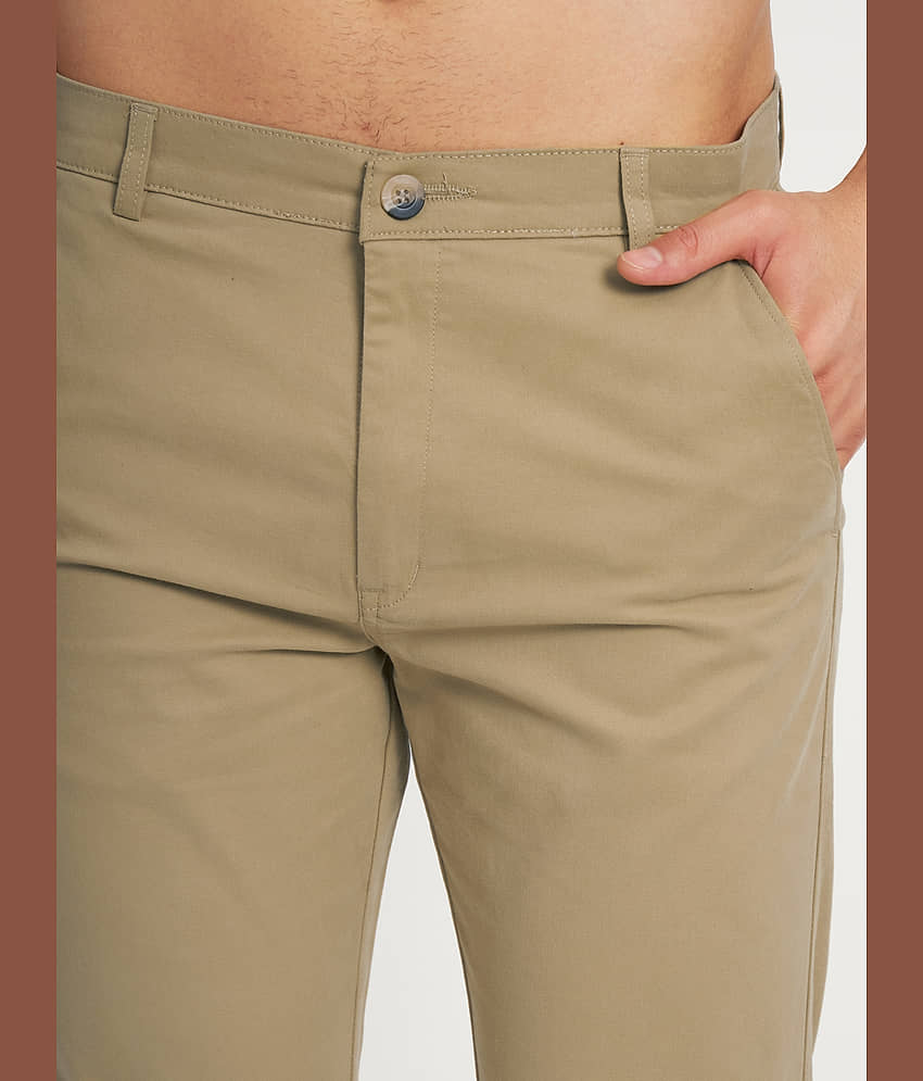 RAGZO Regular Flat Men's Chinos - Khaki ( Pack of 1 ) view 2