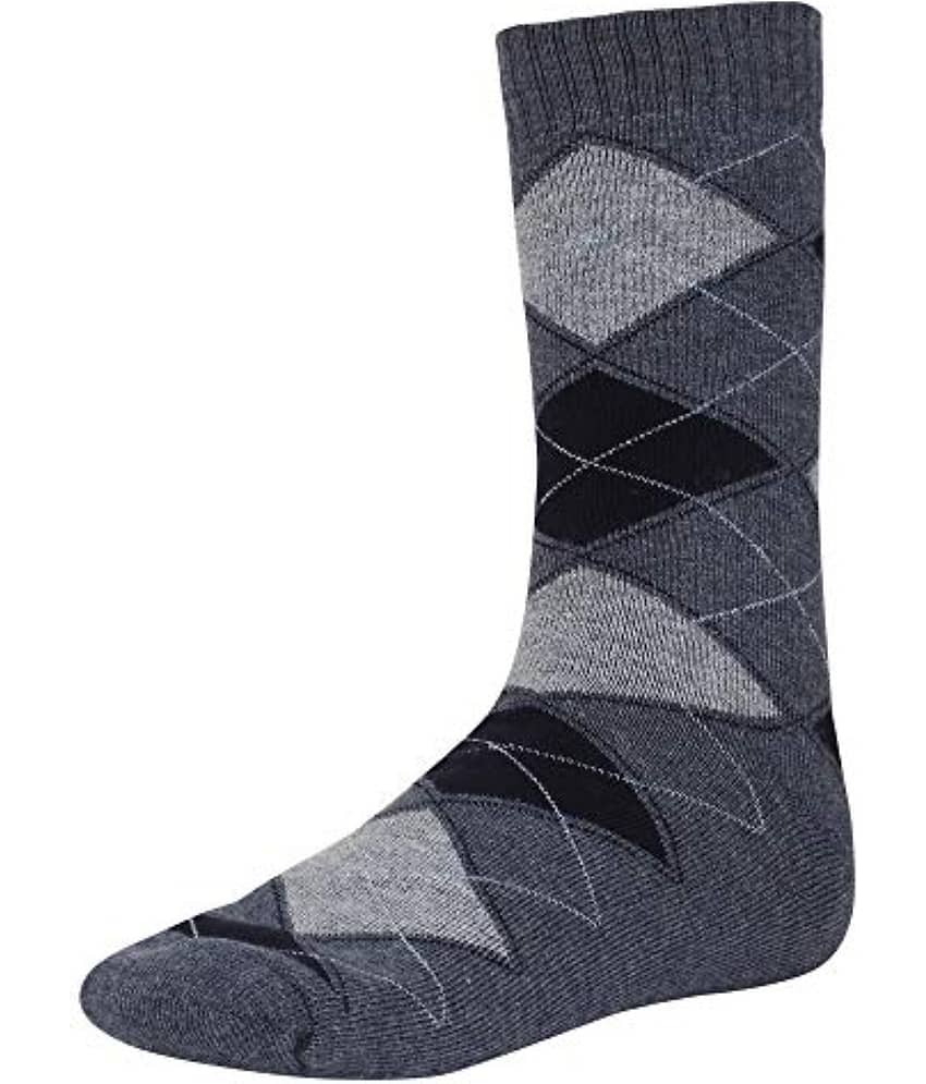 Creature Black Woolen Casual Mid Length Winter Socks Pack of 3 view 2