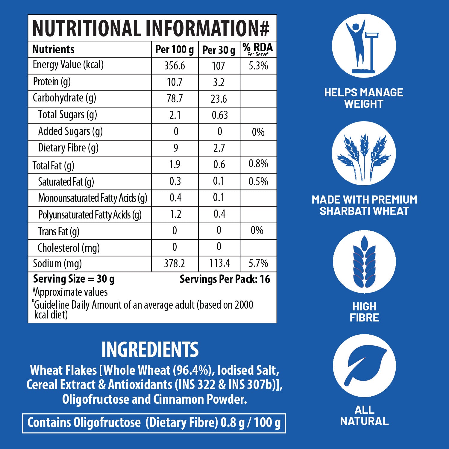 Total Bran Wheat Flakes - No Added Sugar view 2