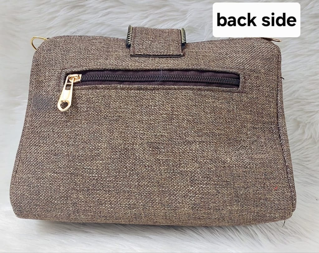 Jute Jacquard sling Bag view 2