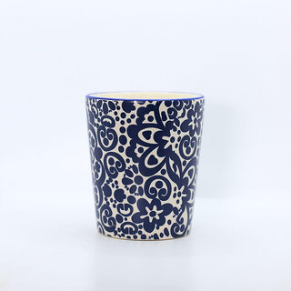 Handcrafted Blue and White Floral Ceramic Mugs - Pack of 2 view 2