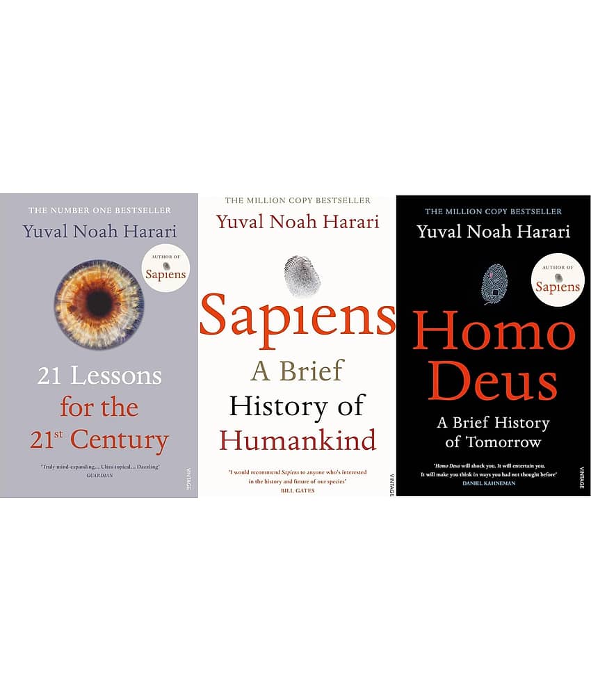 Bestselling Books Combo Sapiens, 21 Lessons for the 21st Century, Homo Deus By Yuval Noah Harari