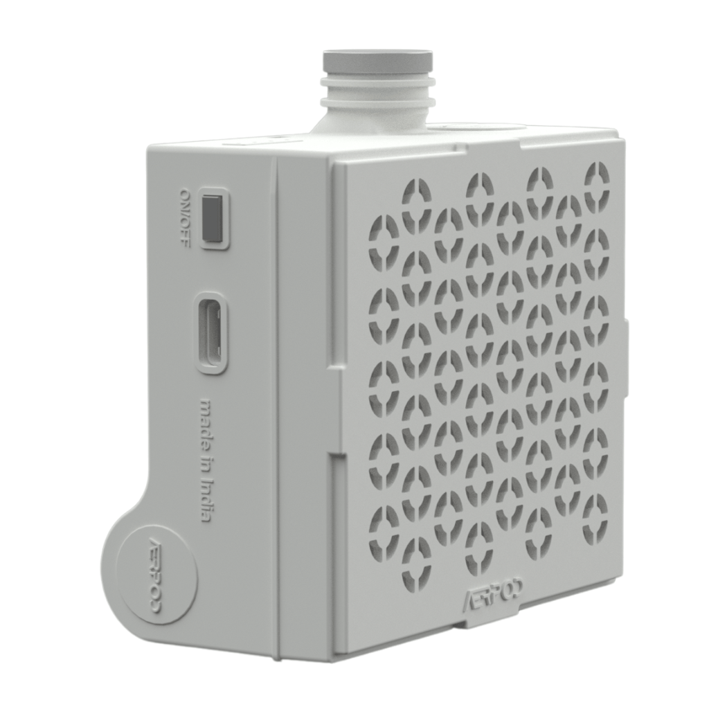Nano Aerpod - India's First PAPR Personal Wearable Air Purifier | True HEPA Filter H13 for Delhi Pollution | Air purifier for Asthma, Allergy, COPD & Bikers | Better Than N95