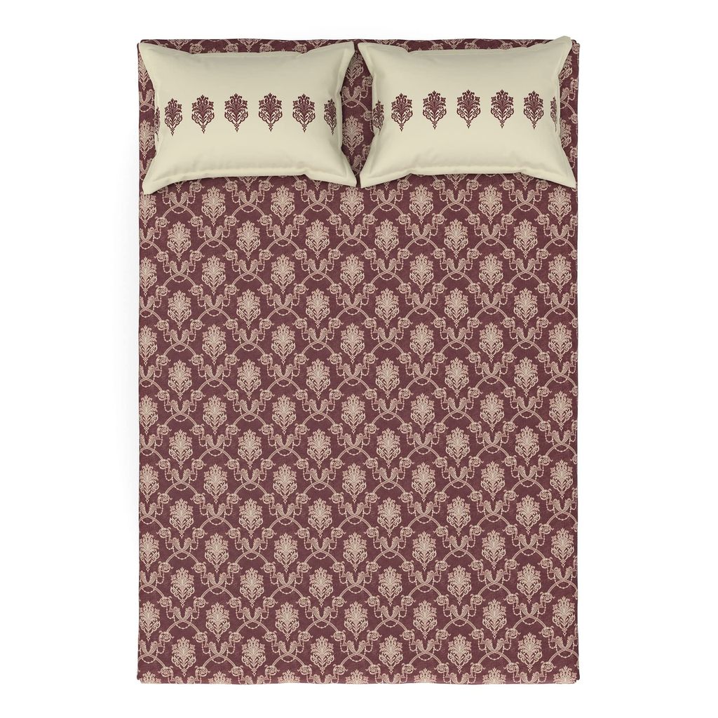 Trident Carnival Queen Bedsheet Set, 144 Thread Carnival Gifting Set, 100% Cotton, Superior Softness, Oeko-Tex Certified view 2