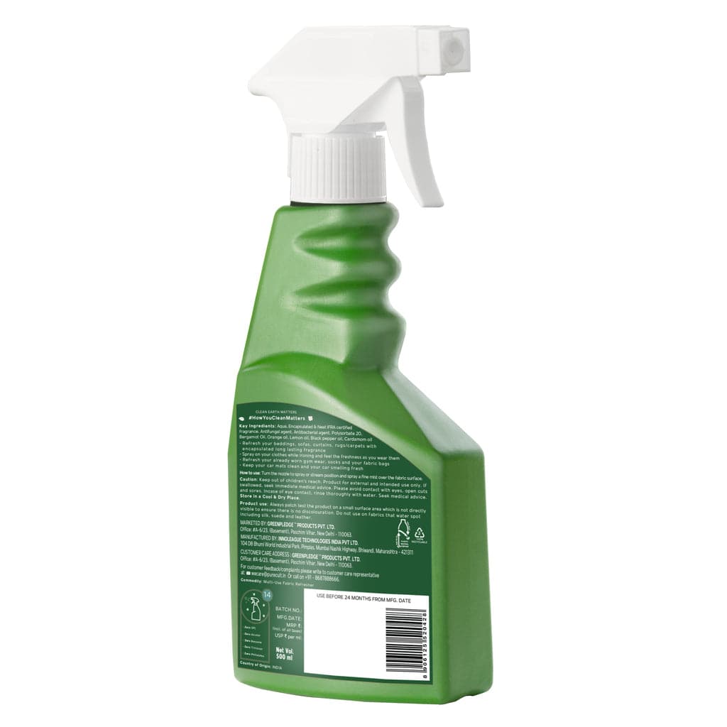 PureCult Multiuse Fabric Refresher Fresh Green Tea, 500 ml view 2